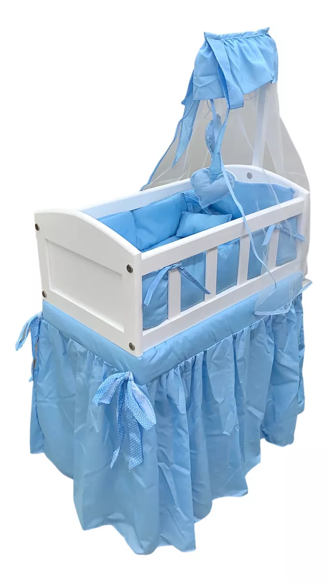 Cuna De Madera Para Bebe Reborn Alta Astrobaby Sky