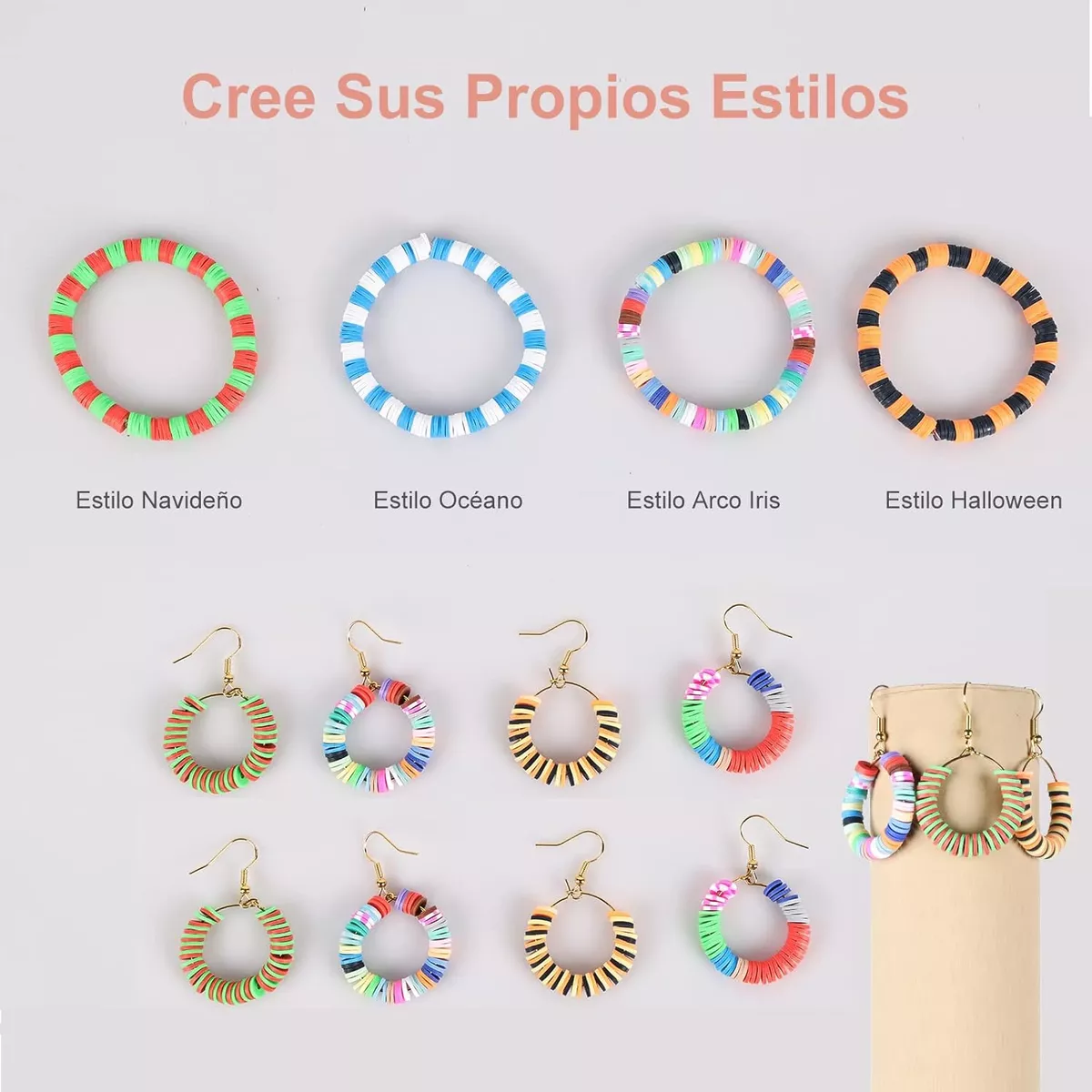 kit Para Hacer Pulseras Collar Set Cuentas Bricolaje 5600pcs