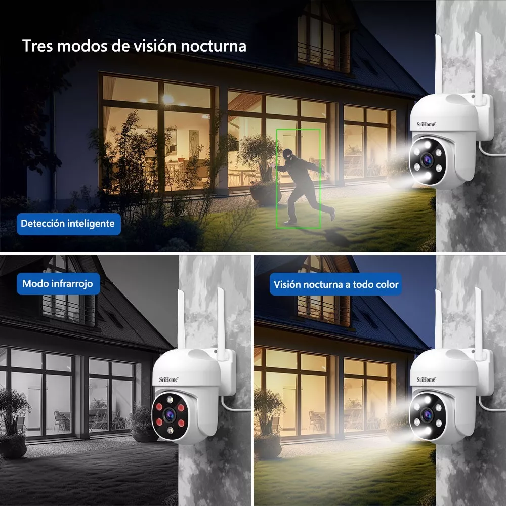 Cámara De Seguridad Infrarrojos Hd 1080p Visión Nocturna