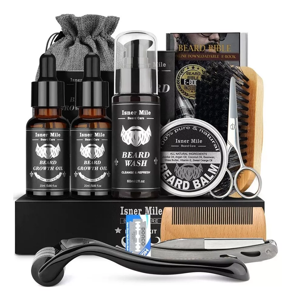 kit Barba Cuidado Para Hombres, Herramientas De Aseo 12pcs