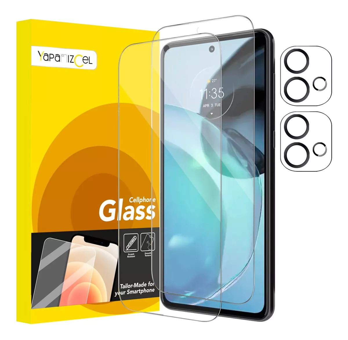 paquete 2 Unidades Mica Cristal Templado + 2 Micas Para Cámara