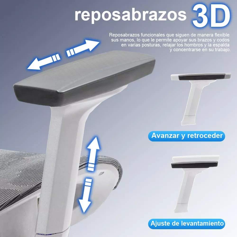 Silla Oficina Ergonómica Mesh Ejecutiva Ajustable Reclinable