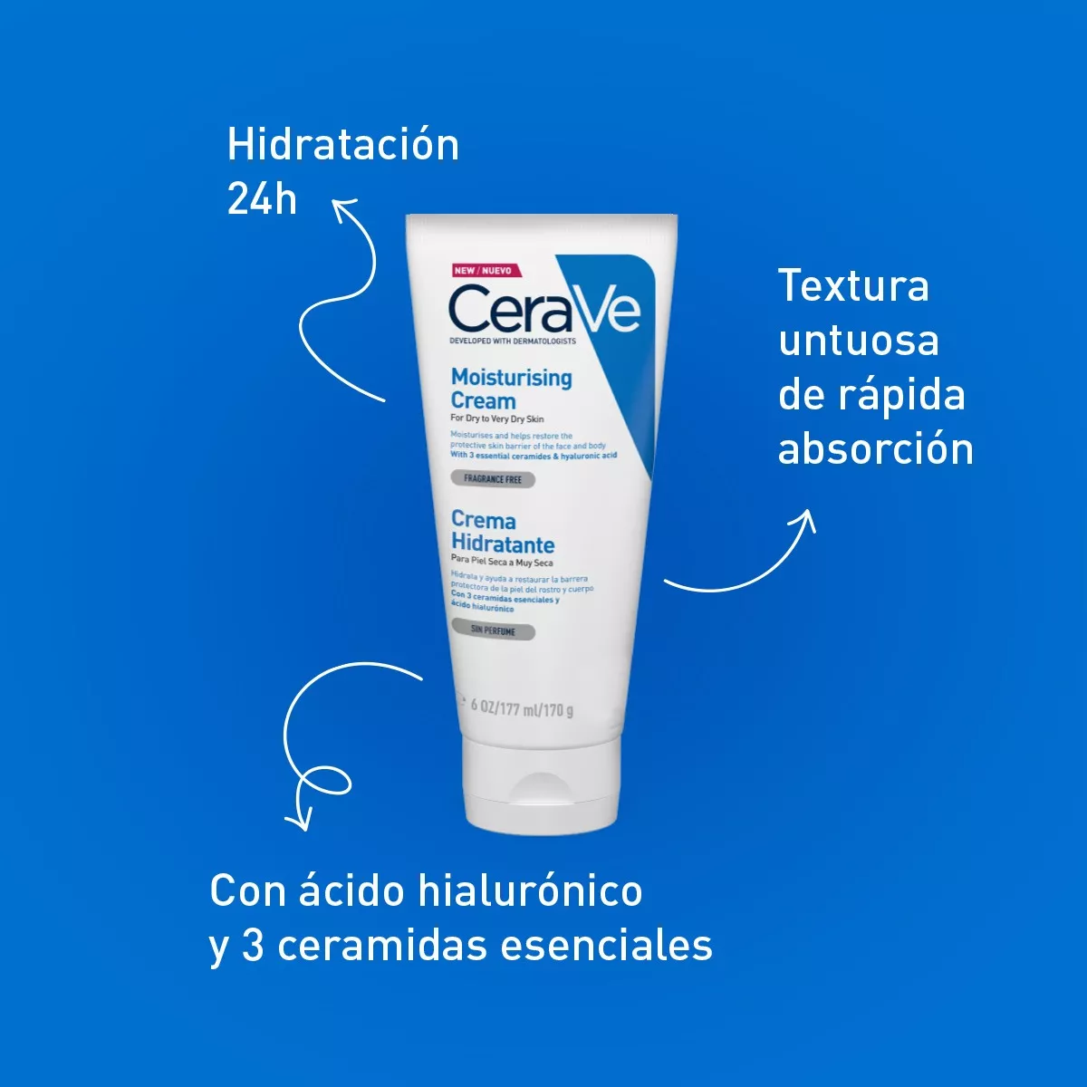 Crema Hidratante Cerave Para Piel Seca A Muy Seca