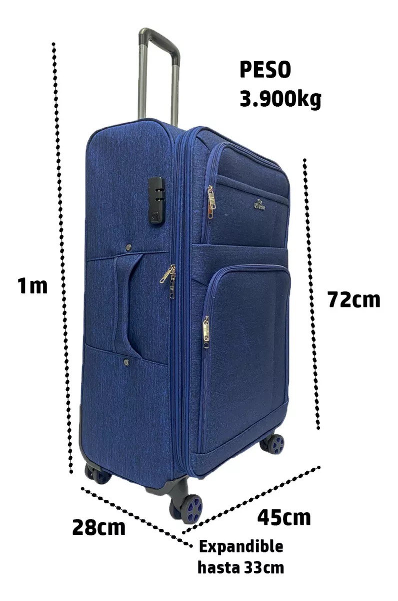 Maleta Equipaje 28 Pulgadas Tela Us Urban Durable Elegante