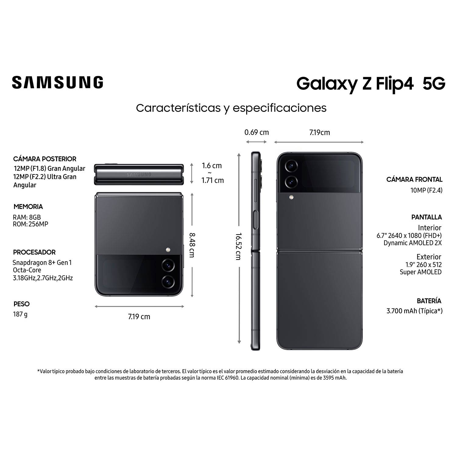 Celular smartphone Galaxy Z Flip4 5G 256 GB