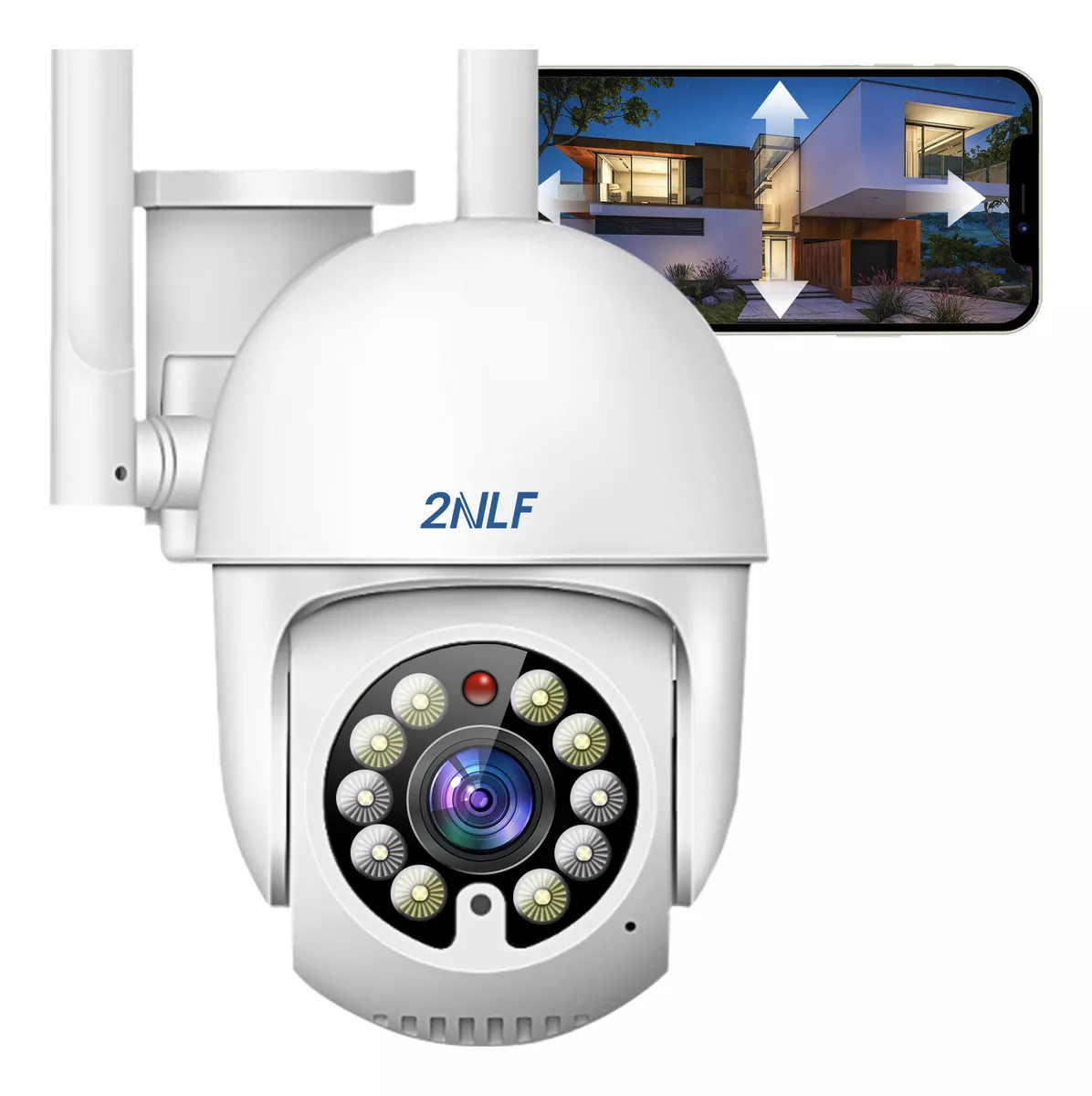 C&aacute;mara de seguridad 2NLF D70 con resoluci&oacute;n 2MP visi&oacute;n nocturna incluida color blanco