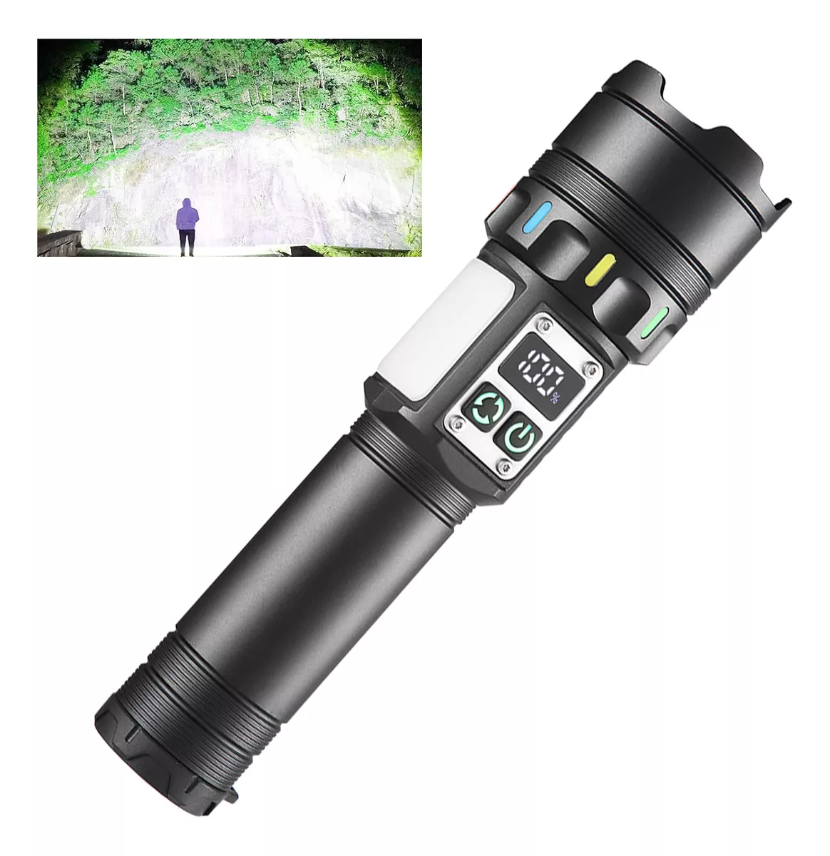 L&aacute;mpara T&aacute;ctica 120000 L&uacute;menes Led Linterna T&aacute;ctica Camping