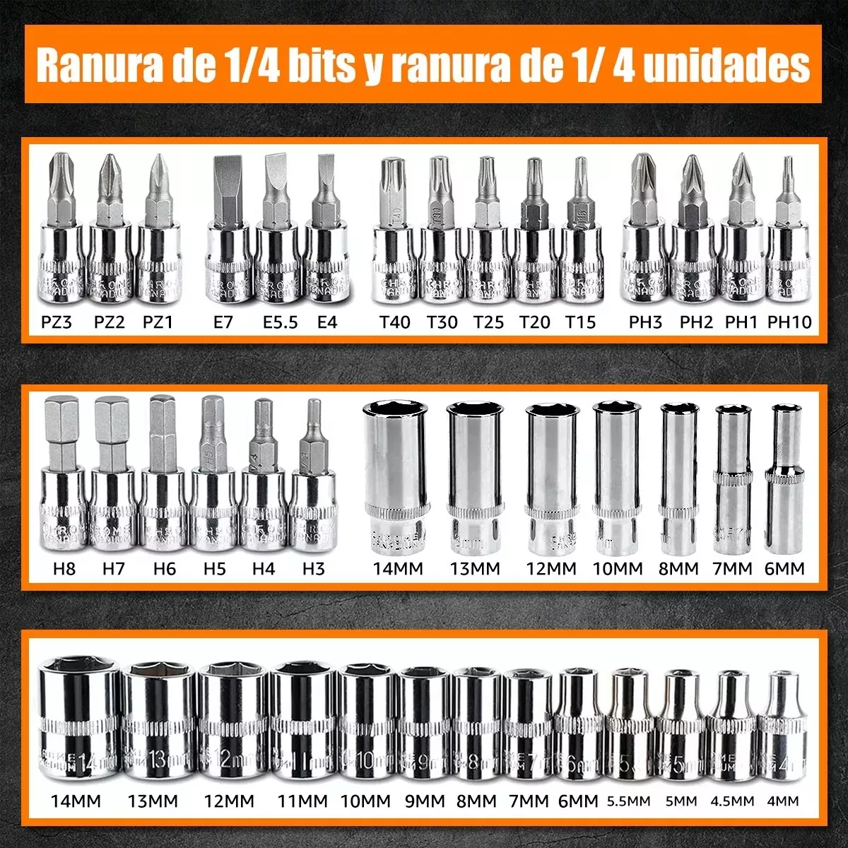 Juego De Herramientas Mecánicas Automóviles Combinados 53pcs
