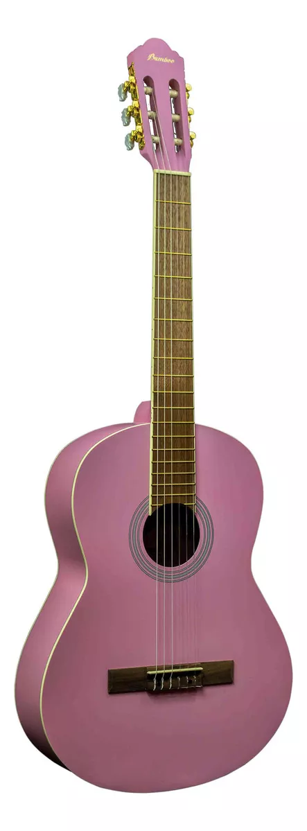 Guitarra Clásica Bamboo Studio Rosa 39 Con Funda