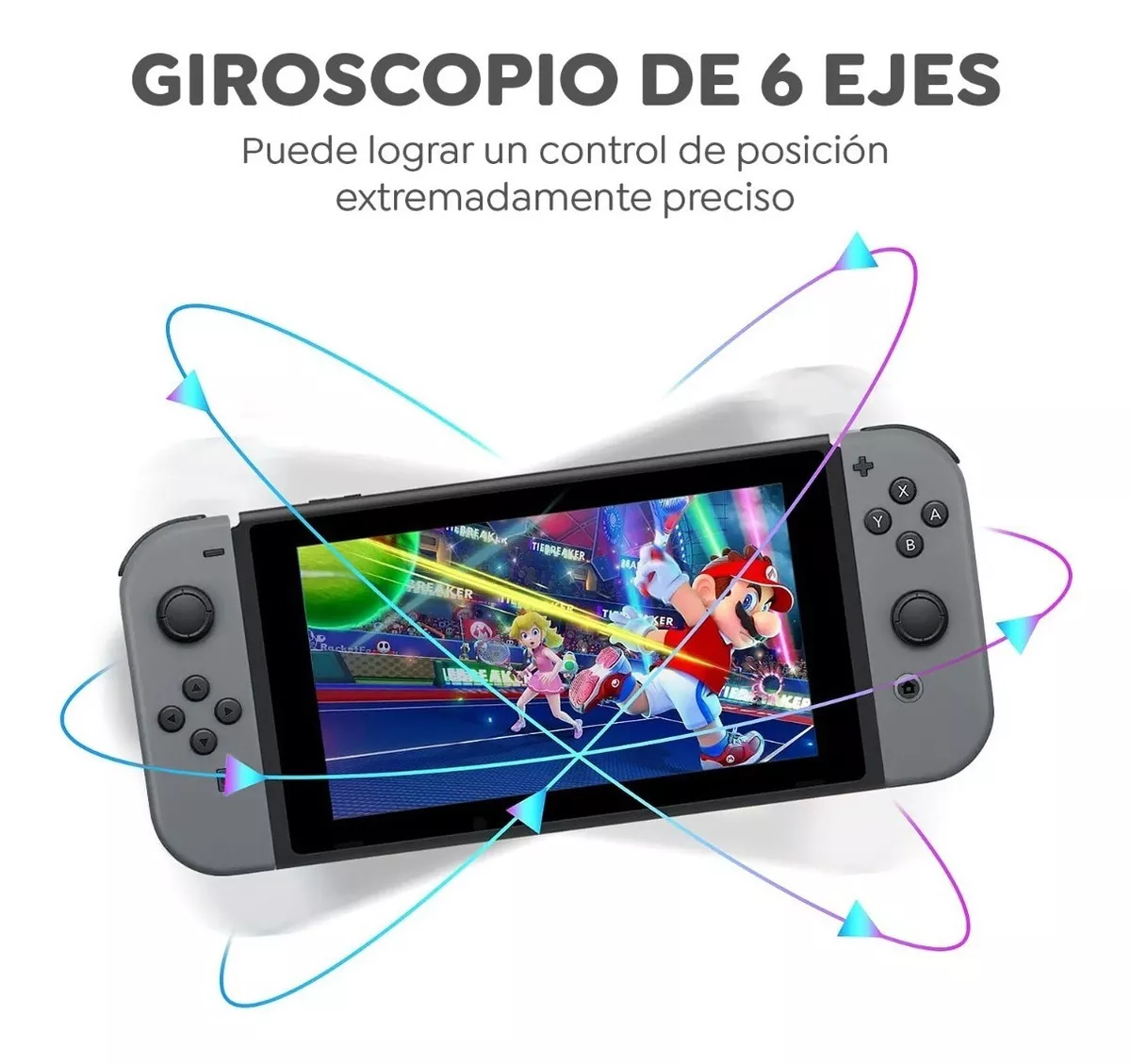 Control joystick inalámbrico Nintendo Switch Joy-Con (L)/(R) LED RGB gris