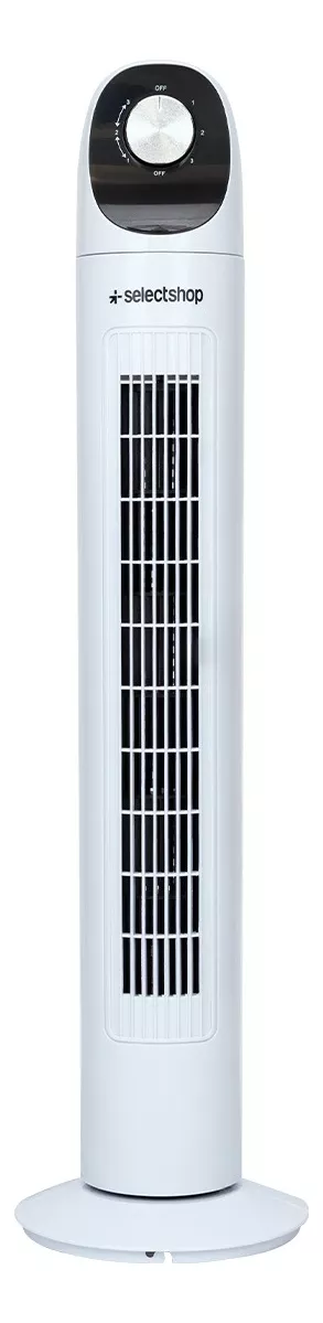 Ventilador De Torre Abanico Oscilante Silencioso 3 Velocidad Estructura Blanco Di&aacute;metro 22 cm