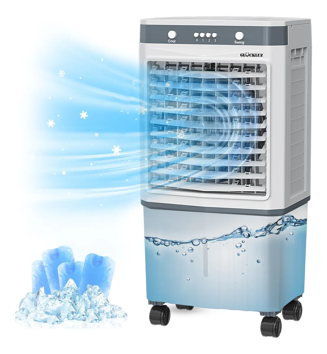 Enfriador De Aire 35l Climatizador Portatil Ventilador Frio