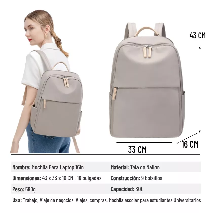 Mochila Para Laptop Mujer,mochila De Viaje Para Laptop 16 Pulgadas,mochilas Escolares,mochila De Negocios,mochila Blanca Rosa Negra,mochila Antirrobo