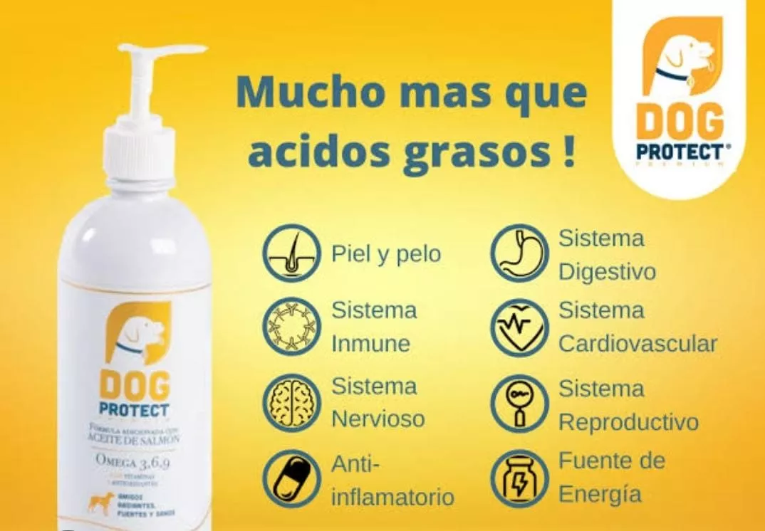 Dog Protect 960 Ml Aceite De Salmón Para Perros Omega 3,6,9