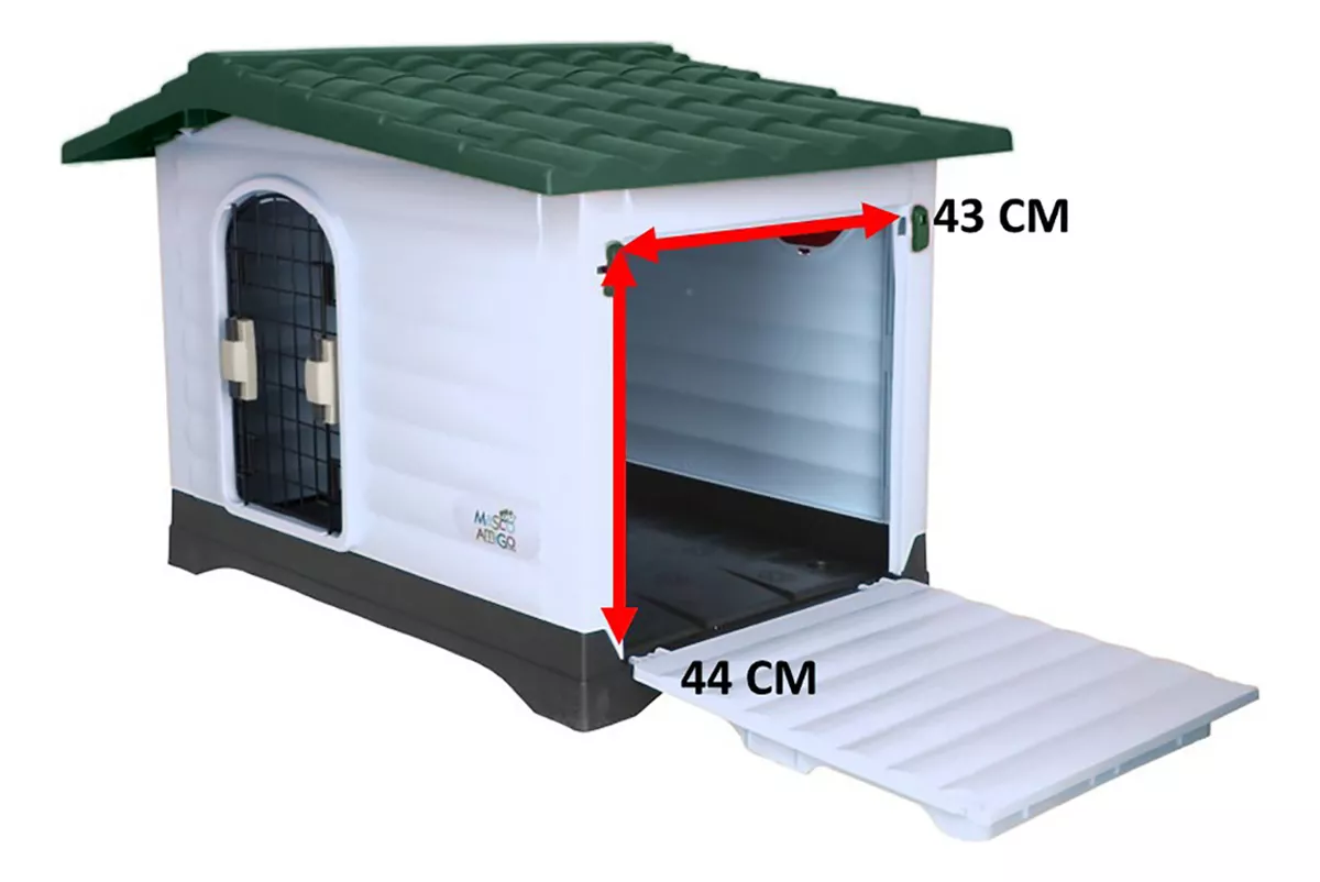 Casa Para Perro Con Puerta Razas Medianas Térmica 91x69x66cm