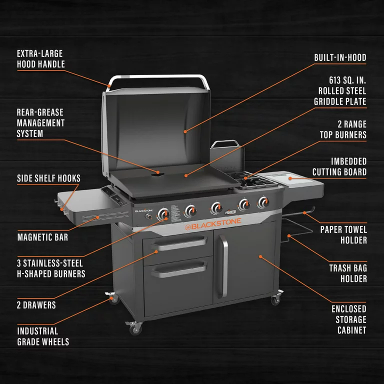 Plancha de propano Blackstone ProSeries de 5 quemadores de 28