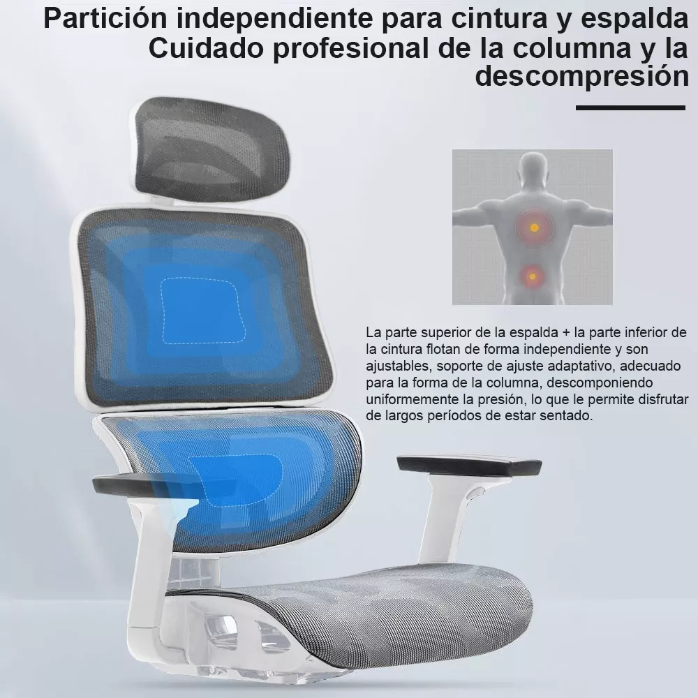 Silla Oficina Ergonómica Mesh Ejecutiva Ajustable Reclinable