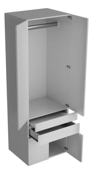 Amanta Muebles Mini Closet Con Tubo Y Puertas Abatibles