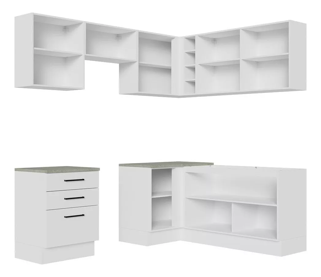 Mueble De Cocina Integral Esquinero 399cm Agata Madesa 02 B