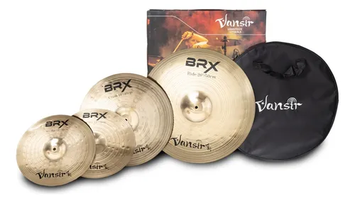 Set De Platillos Para Bater&iacute;a Vansir 4 Pcs Mas Funda V-brx