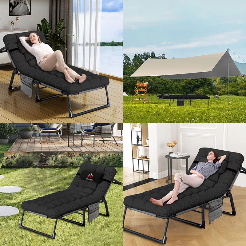 Silla Camastro Plegable Ajustable Con Colchón 75x190 Jm Vaal