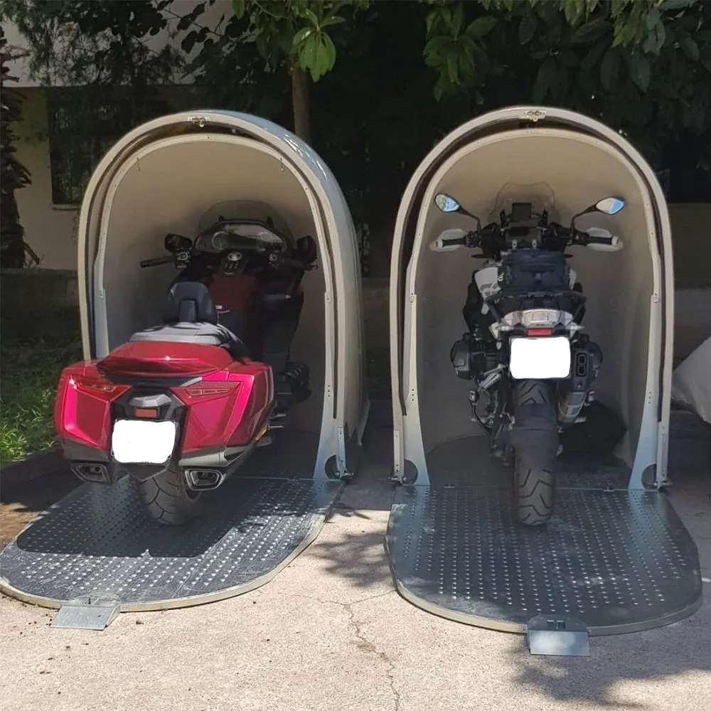 Motorcycle storge shed