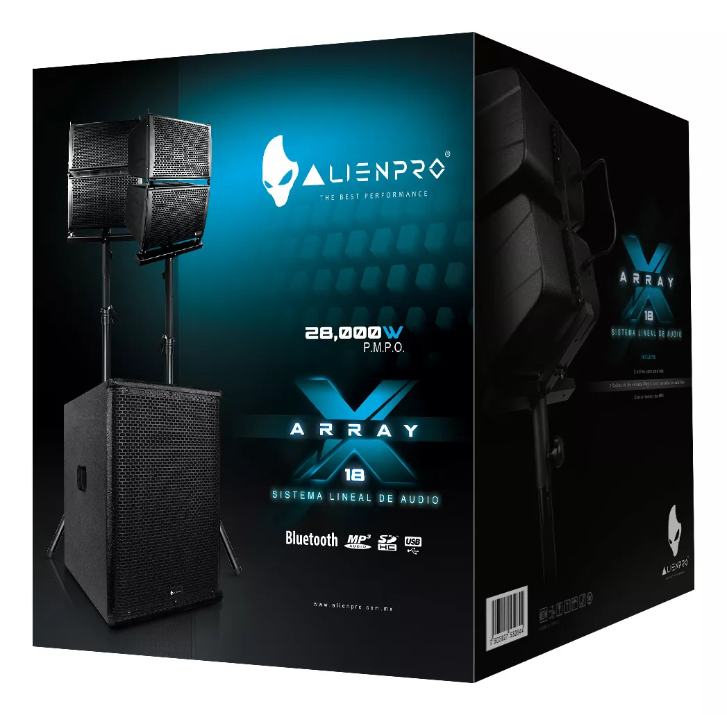 Sistema Lineal Alienpro X-array 18 Subwoofer 2 Satélites