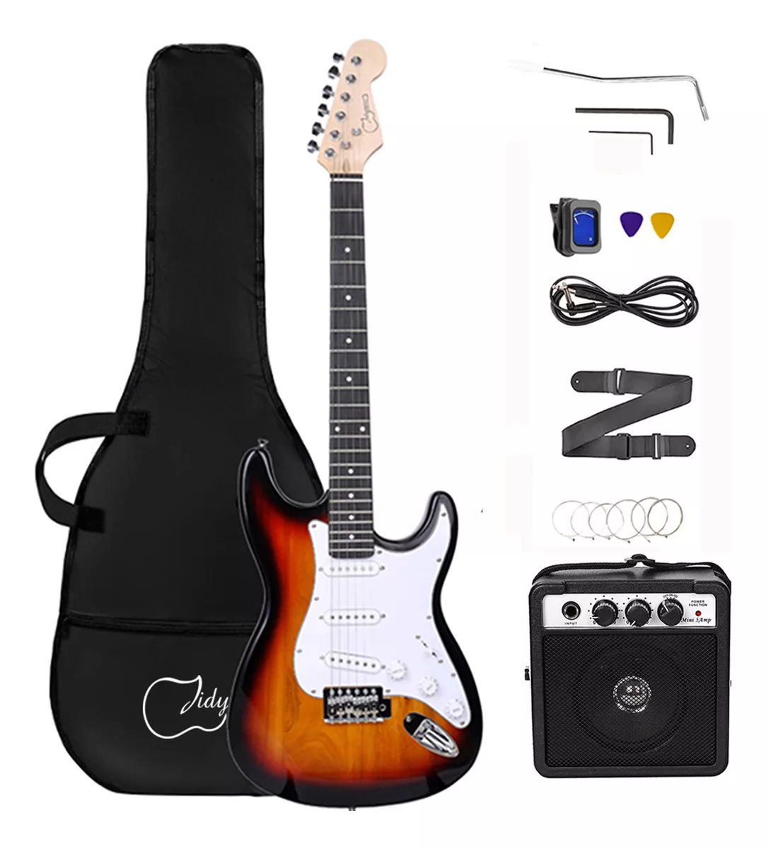Guitarra Electrica Stratocaster Con Amplificador Accesorios