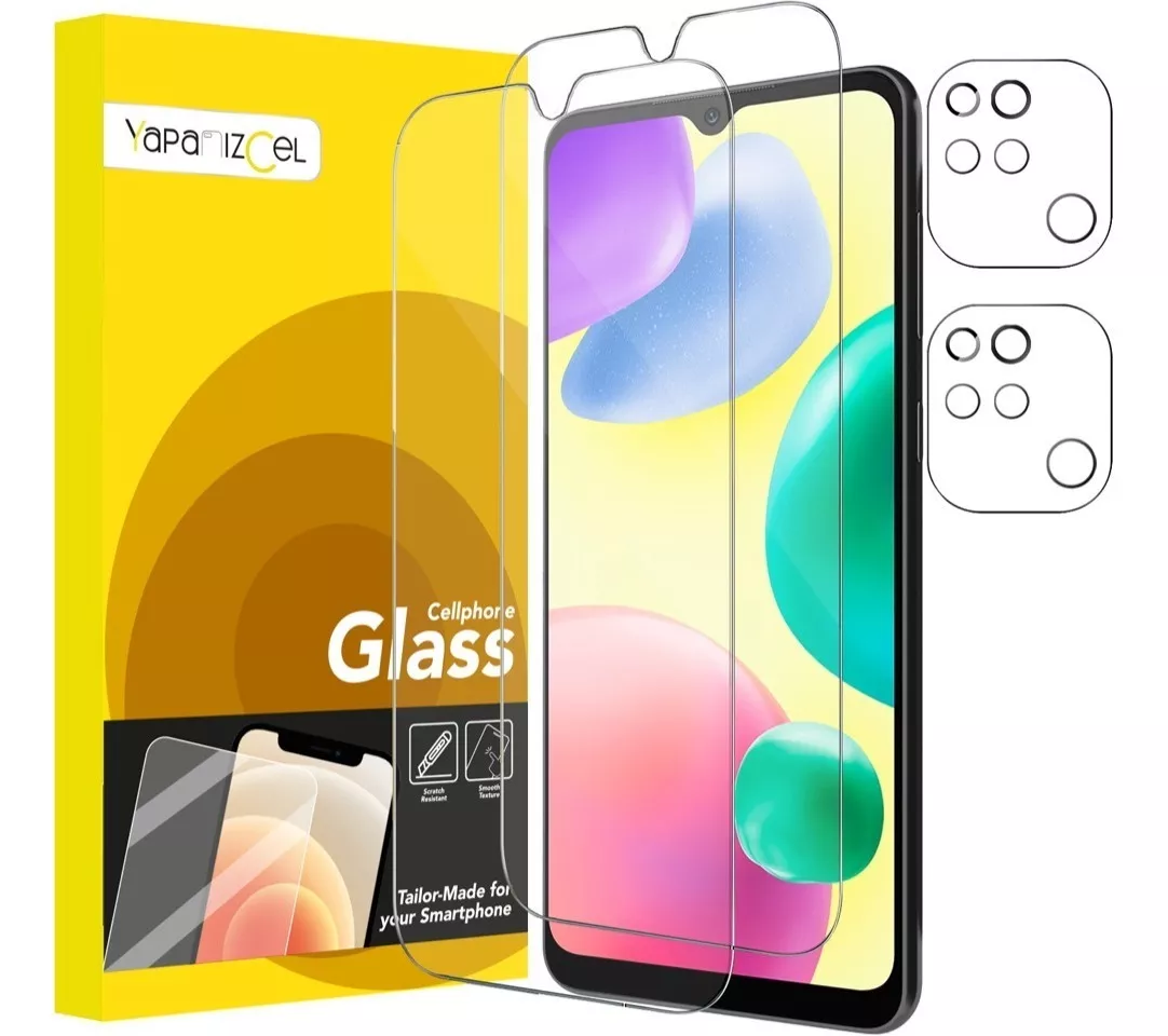 paquete 2 Unidades Mica Cristal Templado + 2 Micas Para Cámara