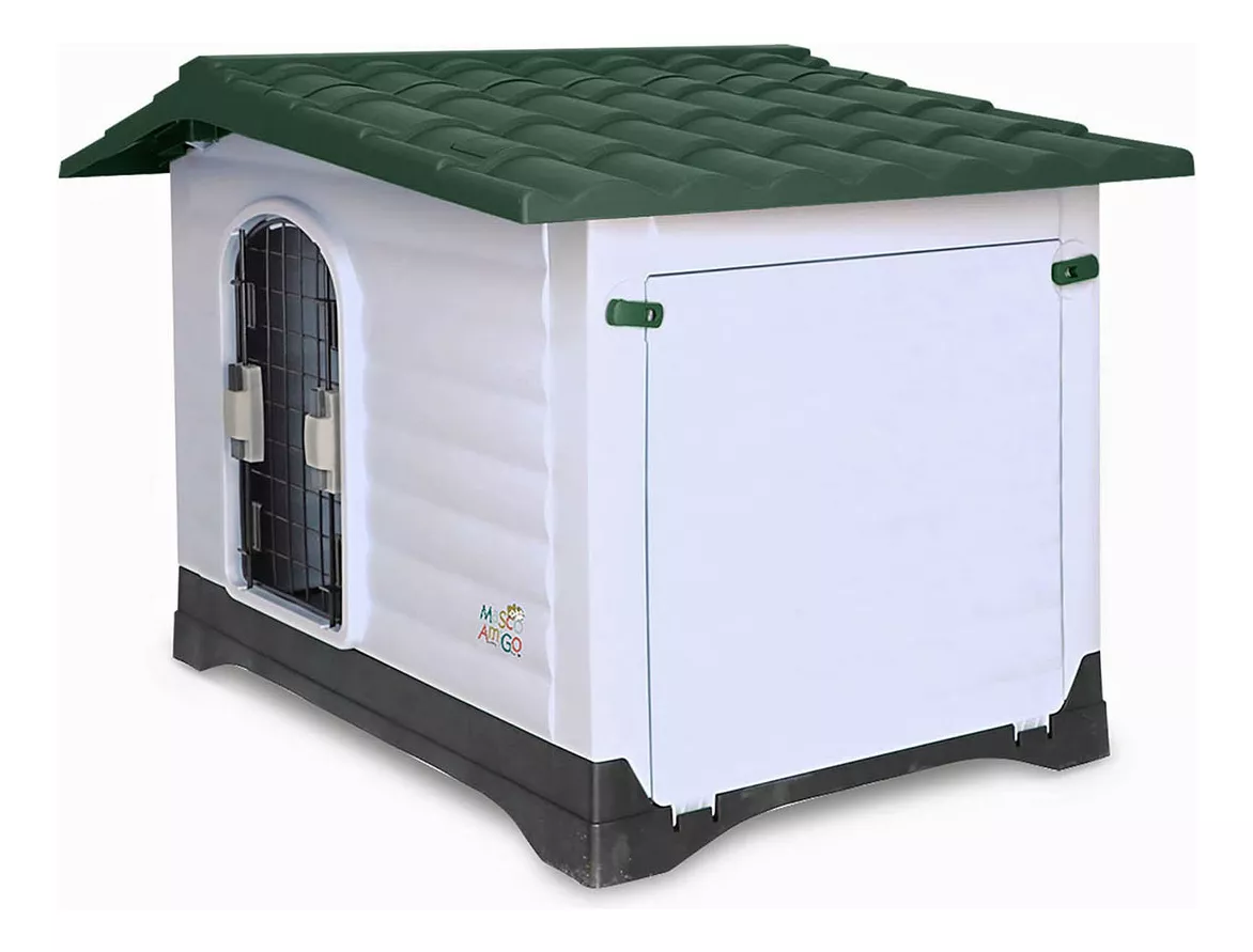 Casa Para Perro Con Puerta Razas Medianas Térmica 91x69x66cm