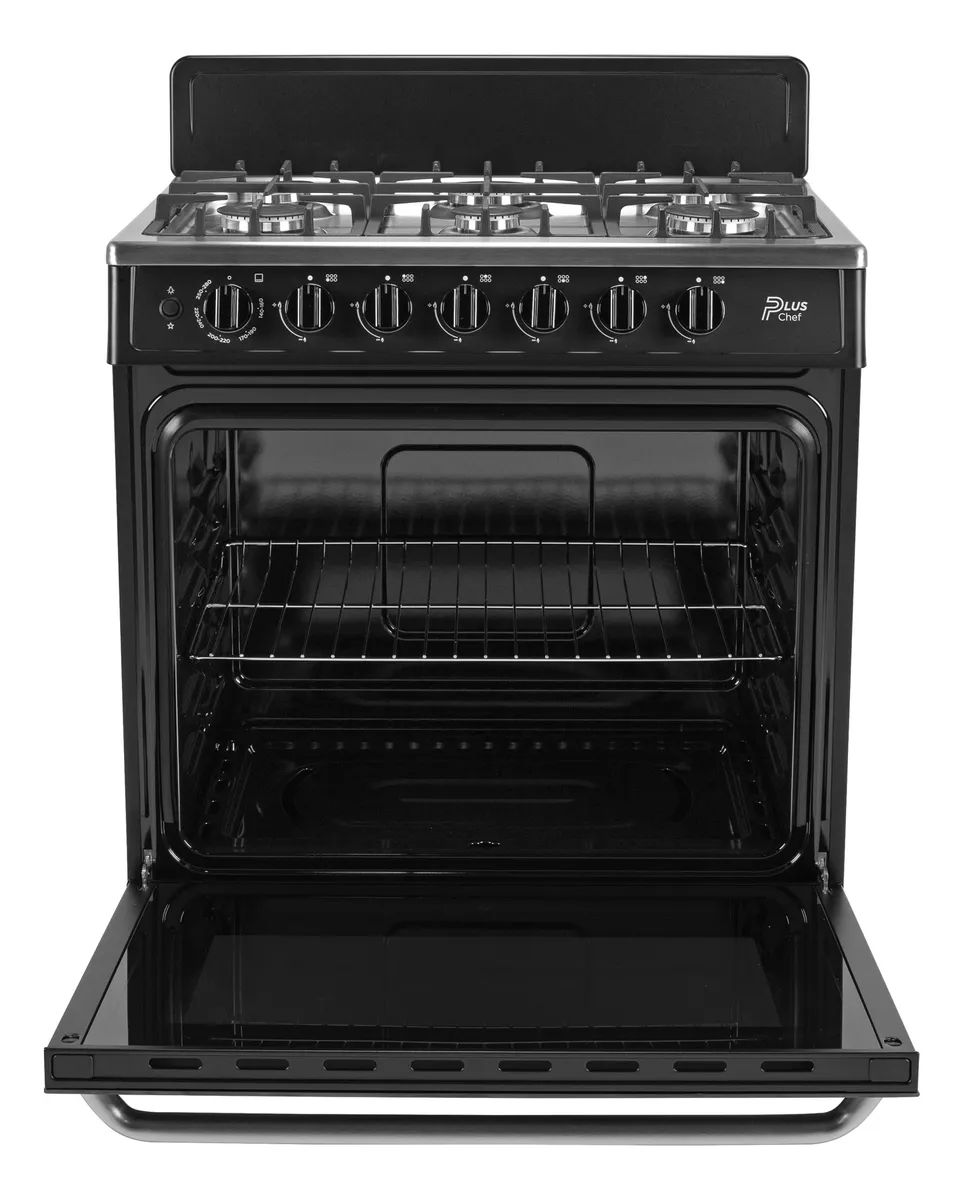 Estufa Midea De Piso Con Copete 30 Plus Chef Black