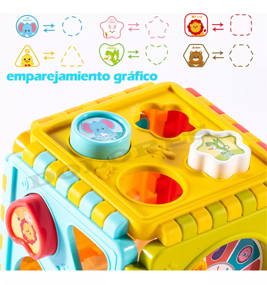 Juguete Niños Didáctico Educativo 6en1 Cubo Actividades Bebé