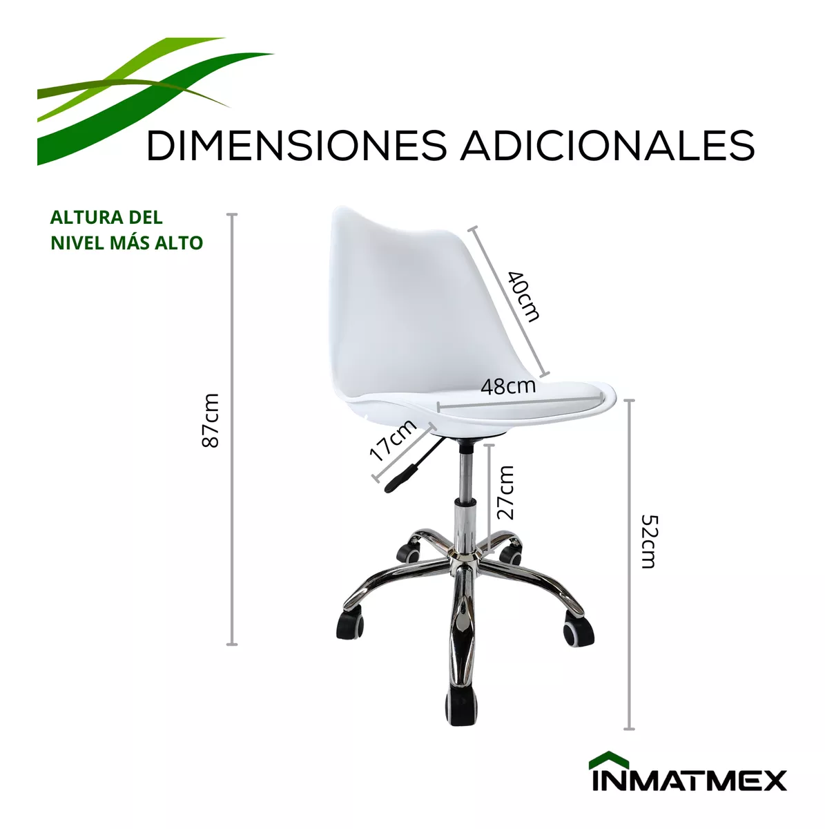 Silla Eames De Oficina Acolchonada Altura Ajustable