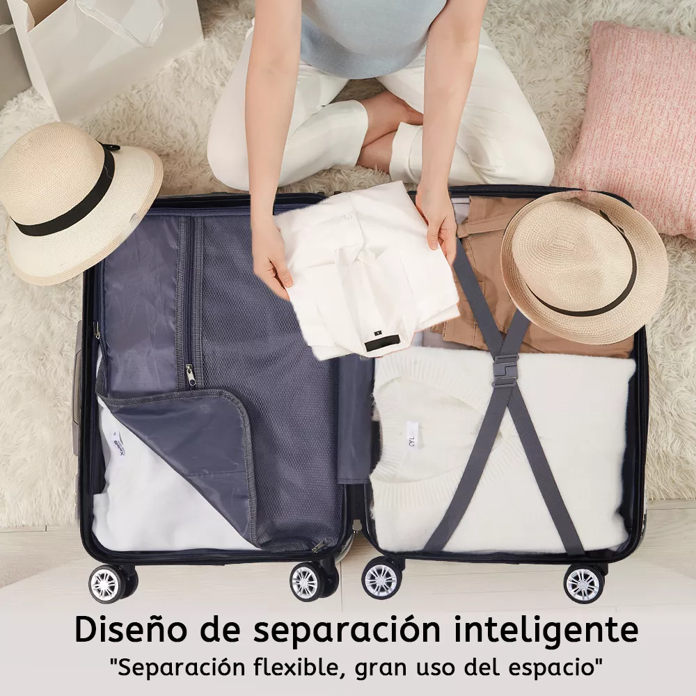 Maleta Mano Viaje Rigida 20pulgada Ruedas 360° Maleta Ligera