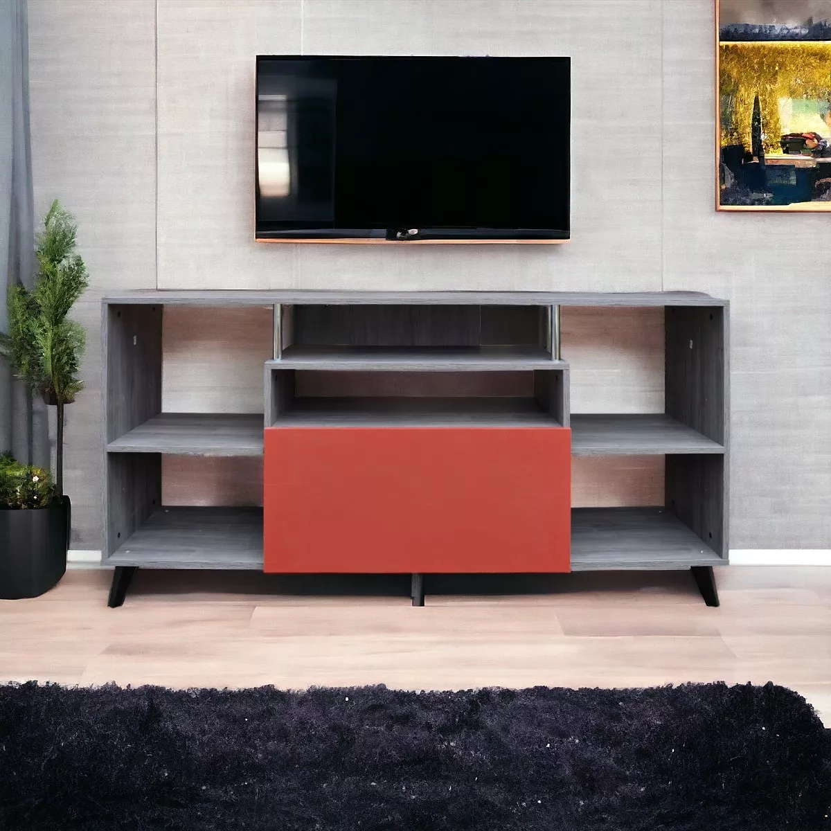 Centro De Entretenimiento Ibiza, Mueble Tv, 80 Alto, Hogare