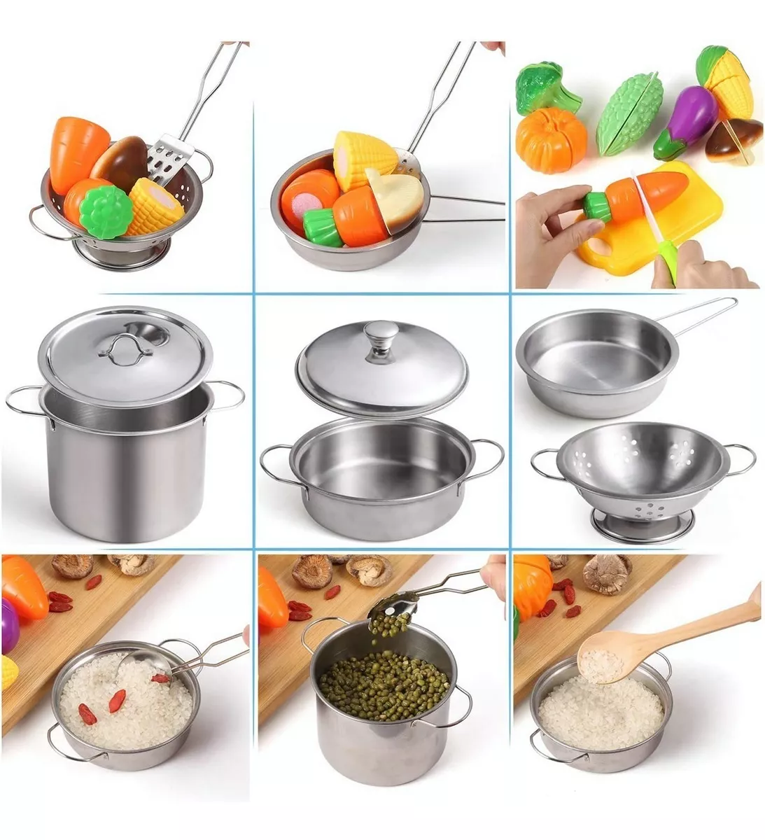 Juguetes De Utensilios De Cocina Niños Ollas Y Sartenes