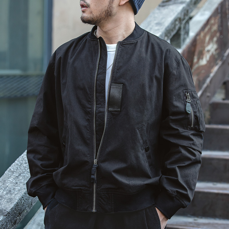 Casual MA-1 Men’s Jackets Green Military Flight Bomber Tank Coat Solid Vintage Coats Monocycle Jacket Collar Men Clothing
