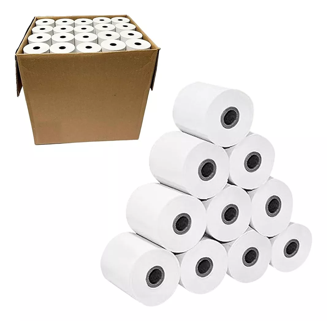50 Rollos Termicos 57x45 Impresora 58mm Seafon Xprinter