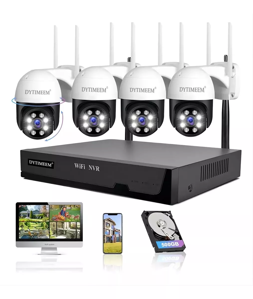 Dytimeem kit Vigilancia 4 C&aacute;maras Ptz 1080p Y Nvr