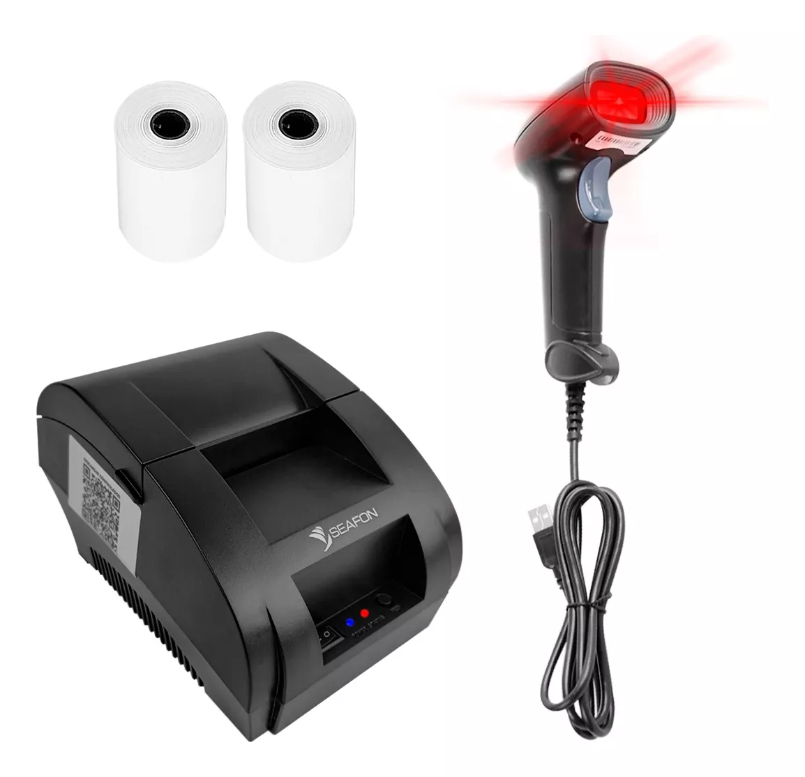 kit Impresora Usb 58mm Lector Alambrico Envio Gratis