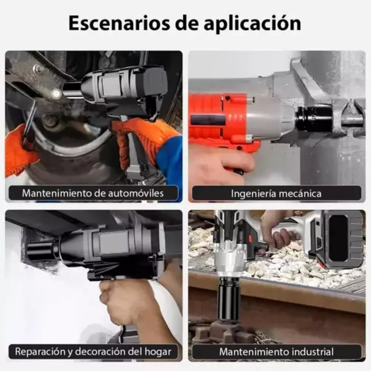 10 Pcs Juego De Dados Impacto 1/2 Grandes 27-41mm Uso Pesado