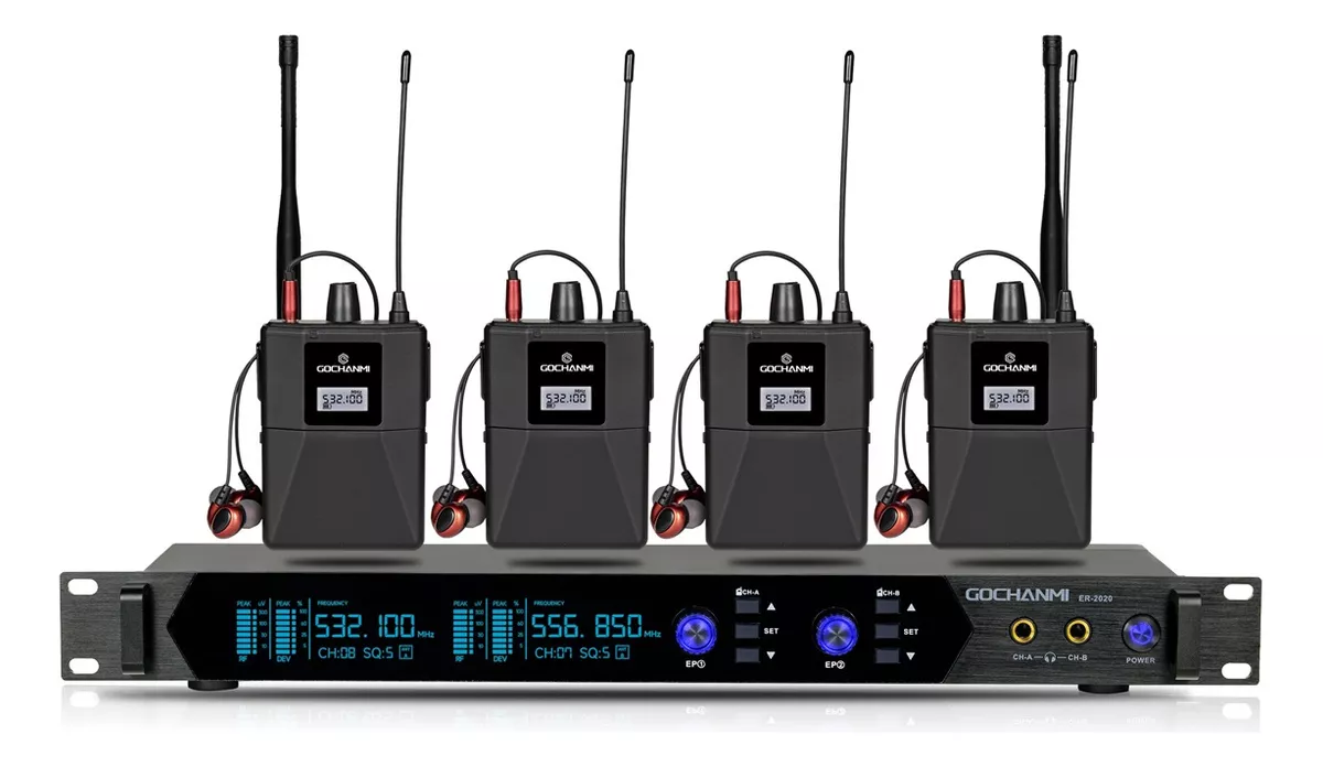Gochanmi Er2020 Sistema Monitor 2 Canales 4 Receptores