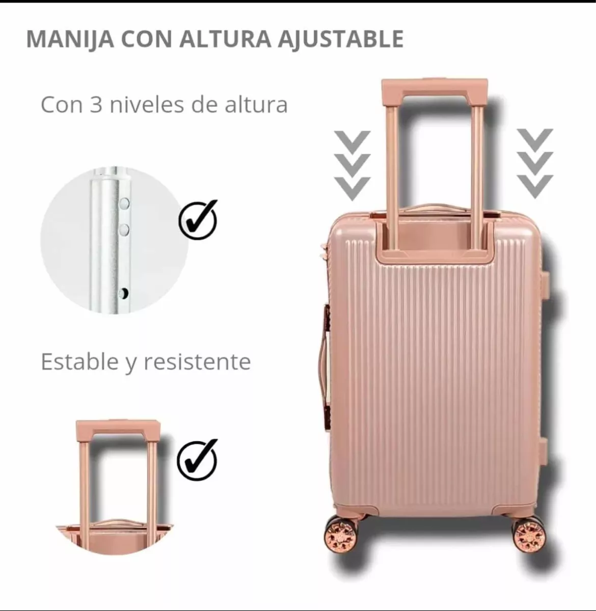 Maleta De Mano Para 10 Kg Sin Documentar Llantas Desmontable