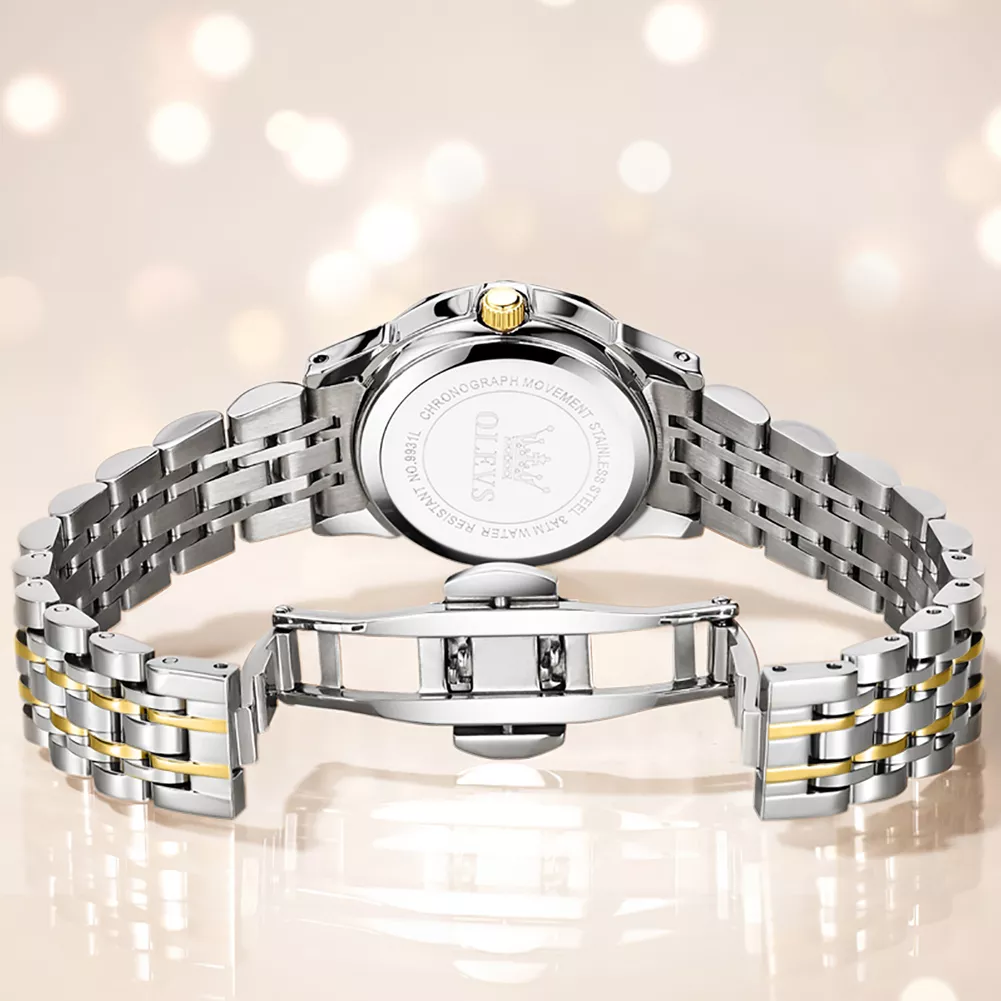 Olevs Reloj Para Mujer Luminoso Impermeable Cuarzo Dama 9931