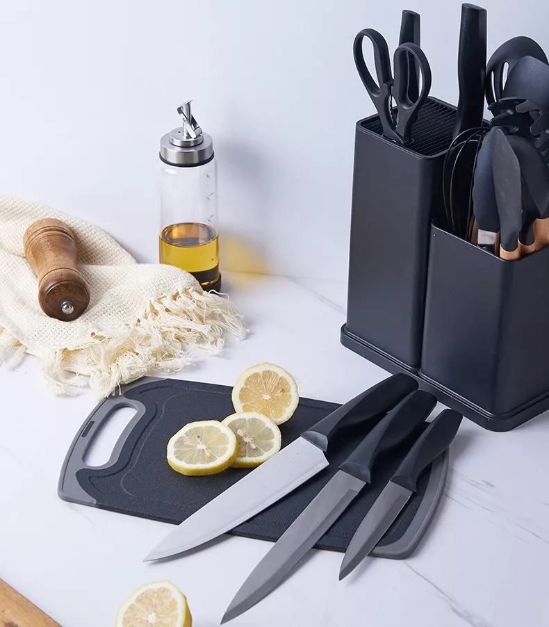 Juego De 19 Utensilios Cocina De Silicona Juego De Cuchillos