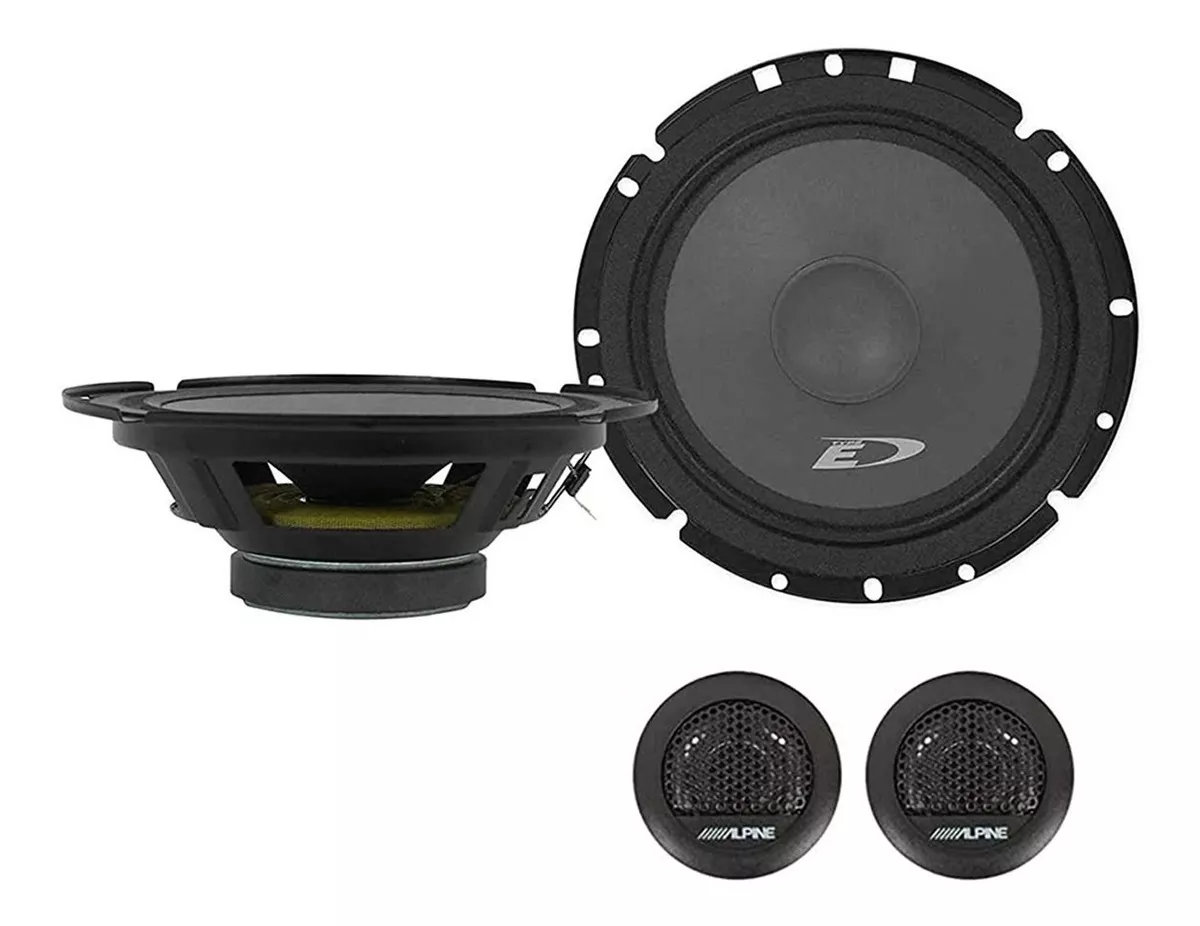 Nuevas Bocinas Alpine 6.5 Altavoces Dos V&iacute;as Con Componentes color Negro