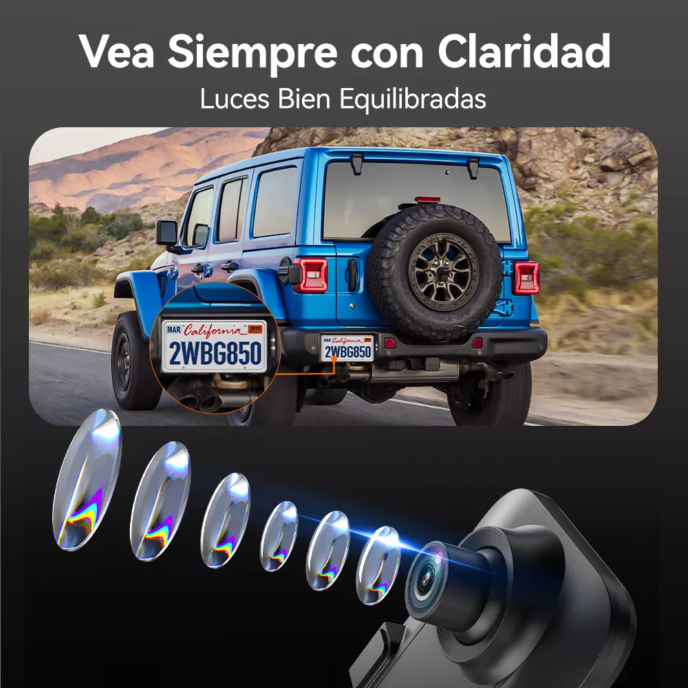 Wolfbox Cámara Para Automóvil G850 4k Hd Dashcam Gps