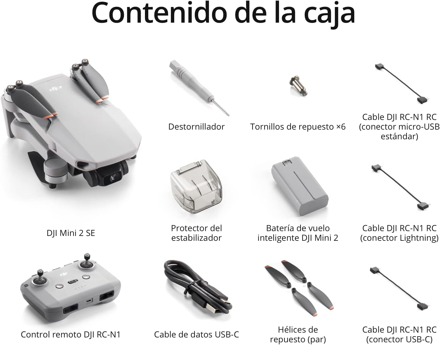 paquete DJI Mini 2 SE Vuela Más, dron mini con cámara ligero y plegable, vídeo 2.7K, modos inteligentes, transmisión de vídeo a 10 km, 31 min de vuelo, menos de 249 g, fácil de usar, baterías adicionales