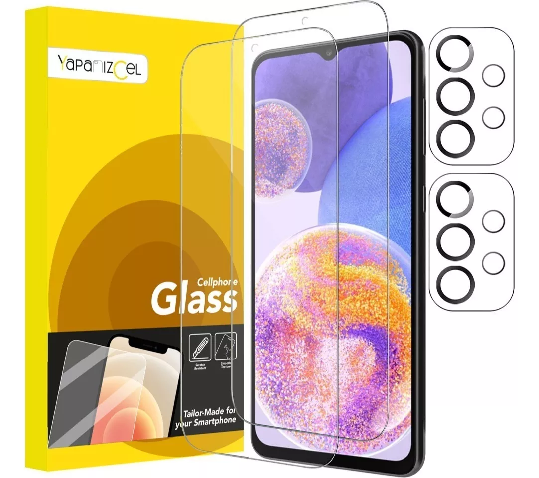 paquete 2 Unidades Mica Cristal Templado + 2 Micas Para Cámara