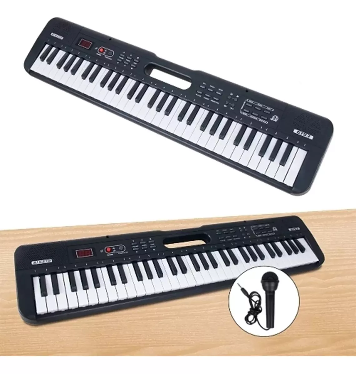 Teclado Musical Electrónico Roll-up Plegable 61 Teclas Negro